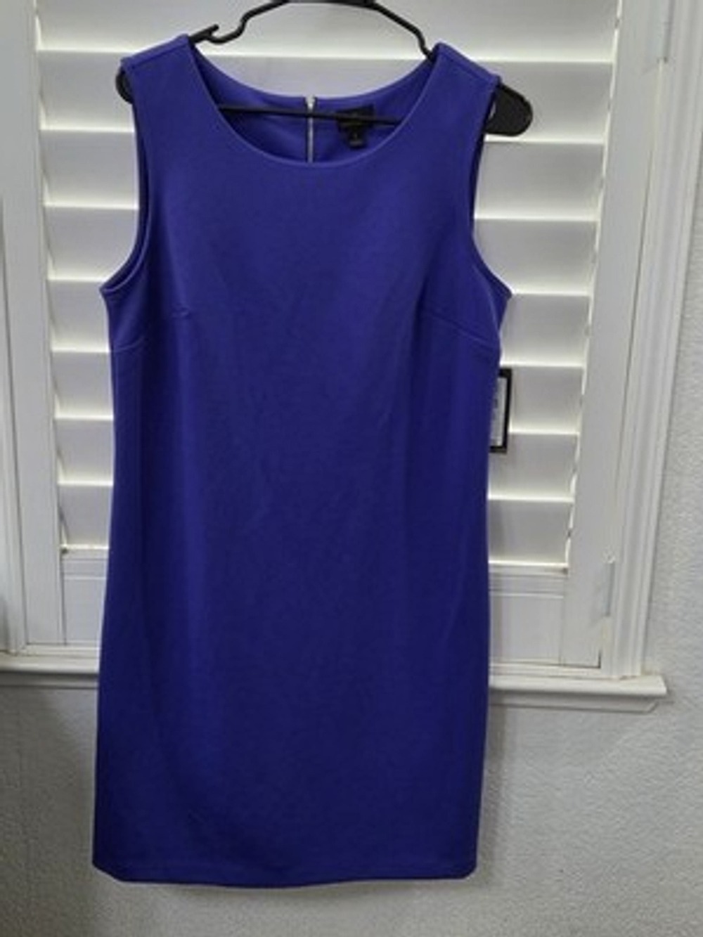 Worthington Women's Dress Size Large Rich Royal Blue Sleeveless Sheath Knee...
